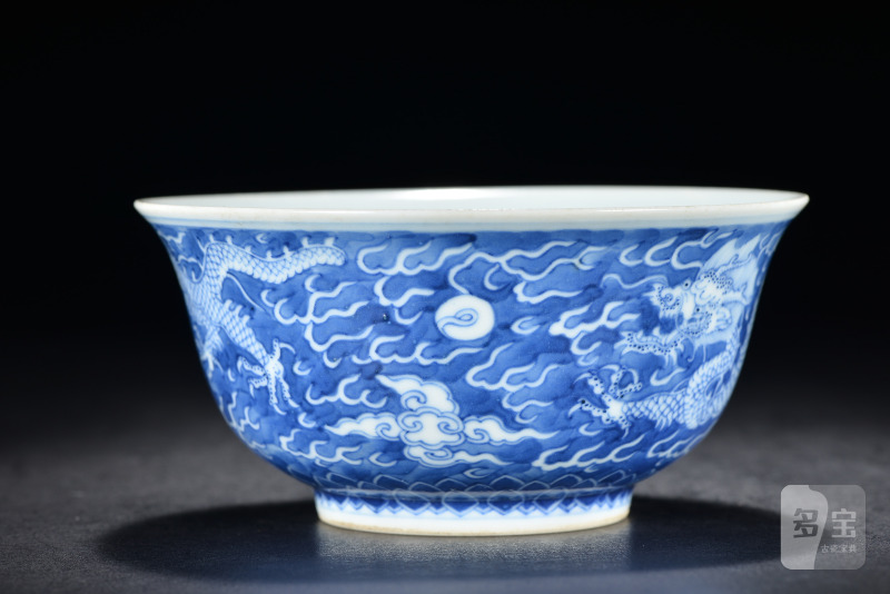 清乾隆 青花龙纹碗 - 图4